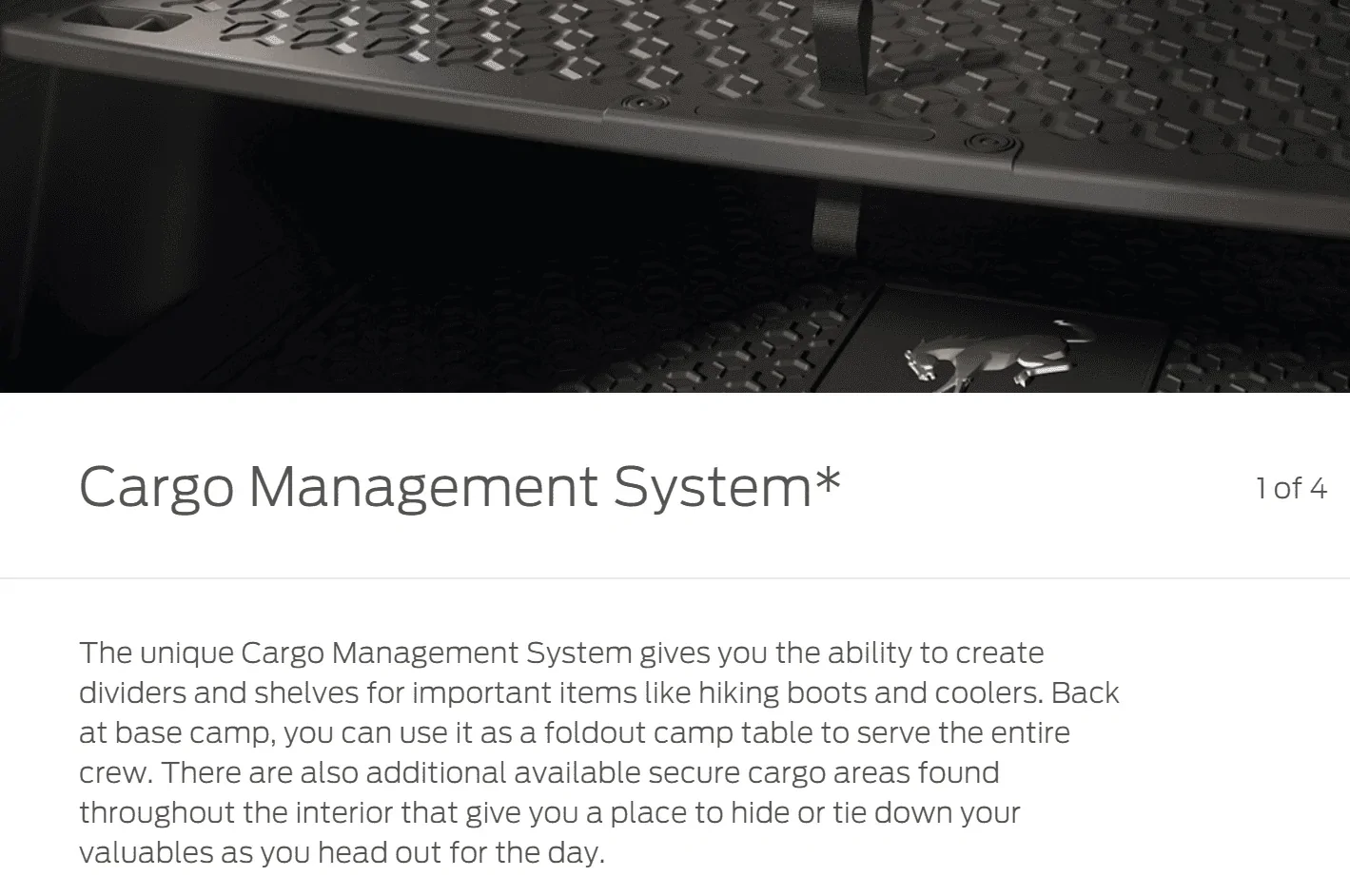 Cargo Management System Late Availability... 2021+ Ford Bronco Sport