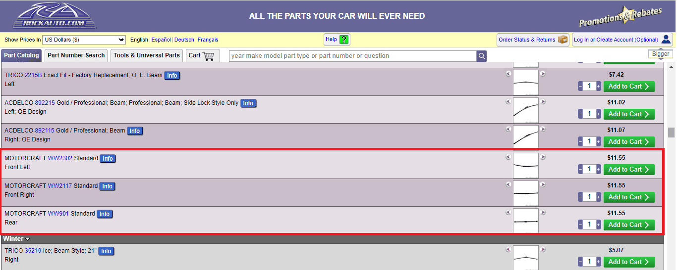 Windshield and rear wipers 2021+ Ford Bronco Sport Forum