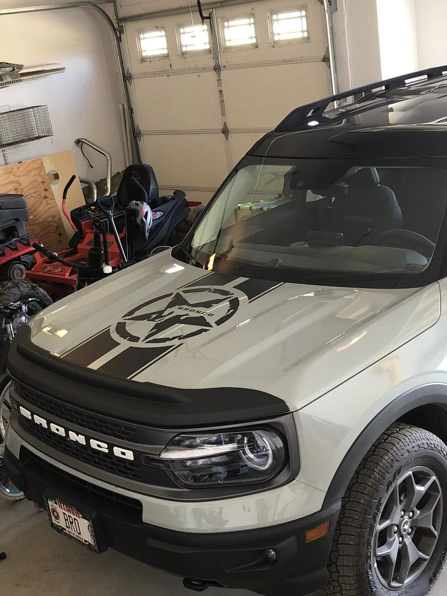 Ford Bronco Sport 2020 2021 2022 AMERICAN FLAG Hood Vinyl Decal Sticker