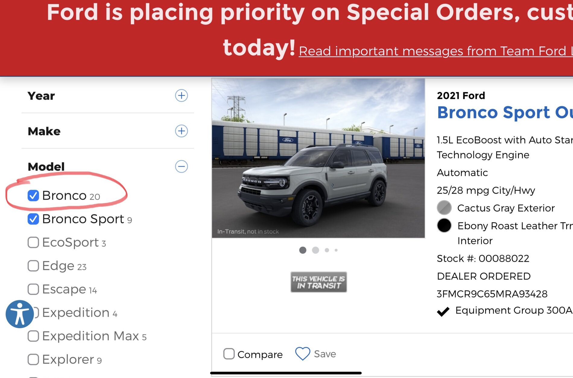Ford Bronco Sport Dealer mark up price 4959024C-0B30-49EA-A681-56A61192D080