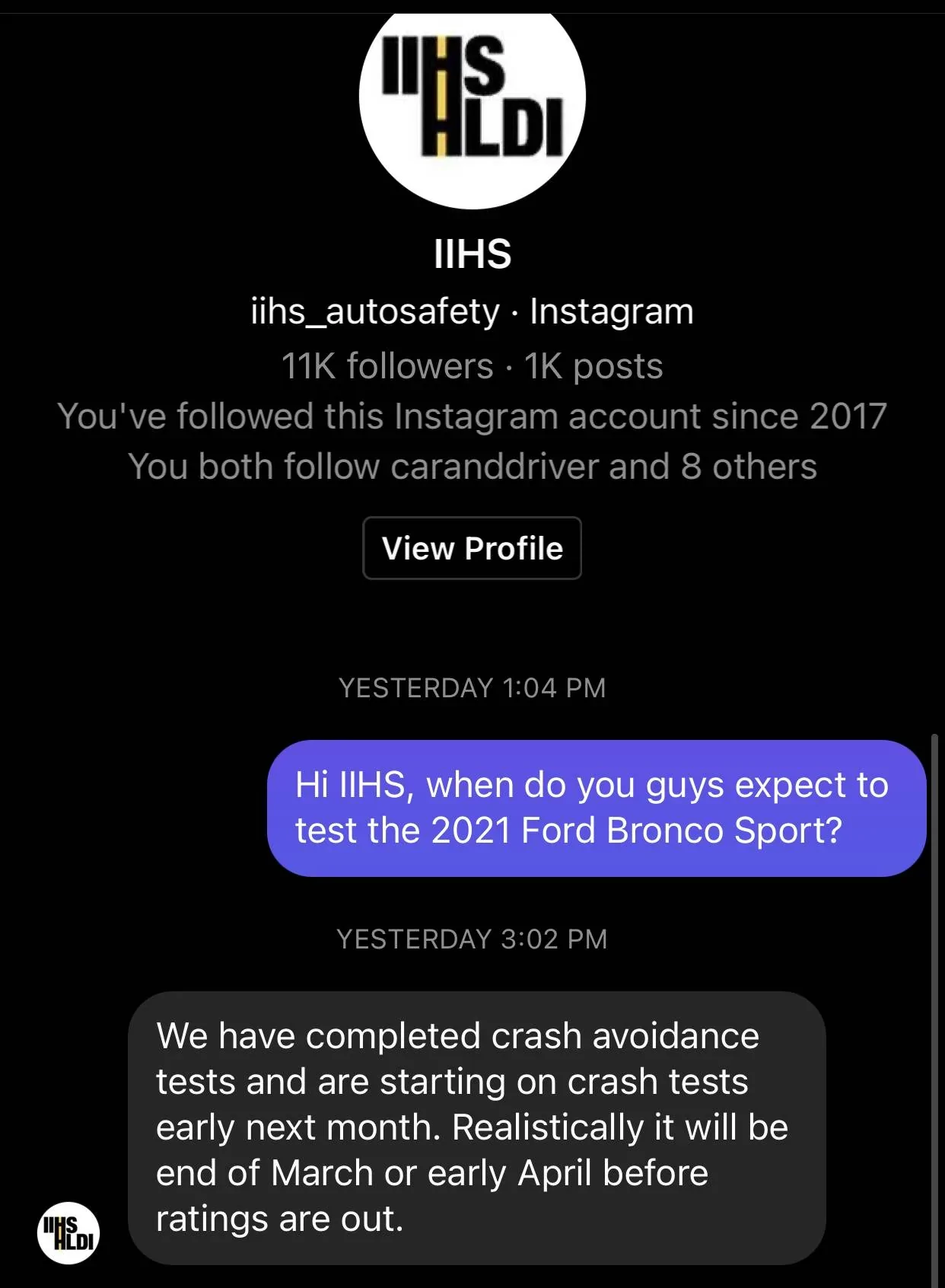 IIHS Crash Testing Of The Bronco Sport Underway 2021+ Ford Bronco