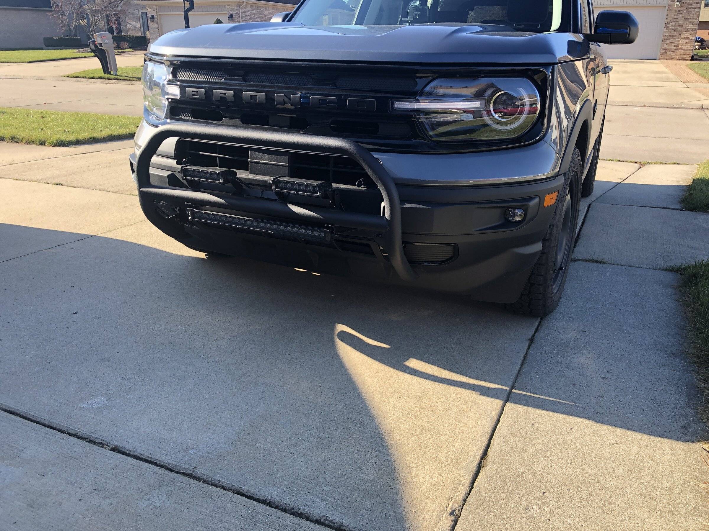 Bronco Sport push bar and auxiliary LED lighting installed 2021+ Ford