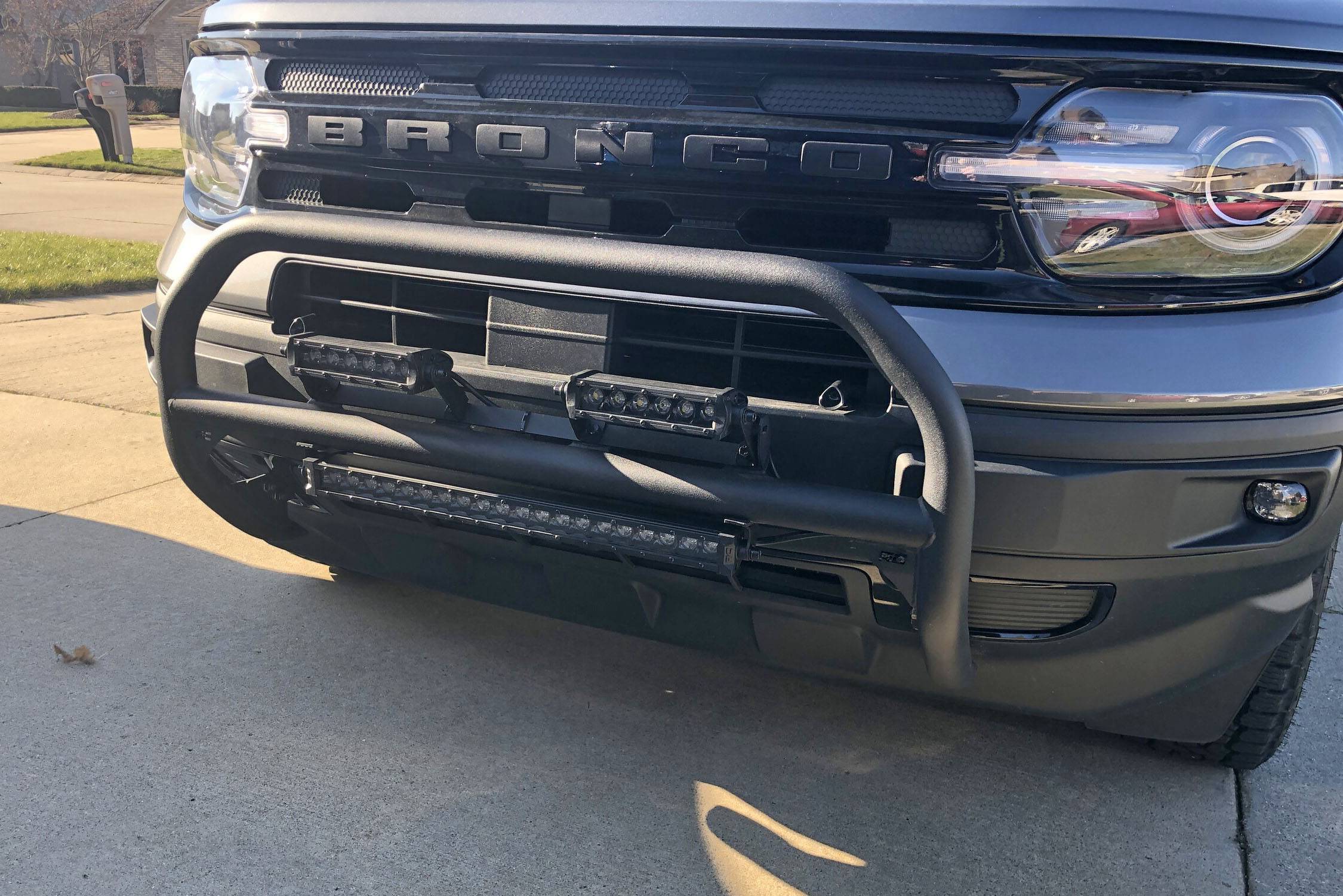 Bronco Sport push bar and auxiliary LED lighting installed 2021+ Ford