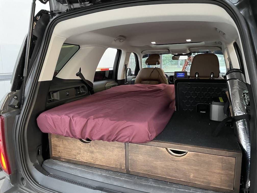 Finished Cargo Drawer/Sleeper Build (also, hi) 2021+ Ford Bronco
