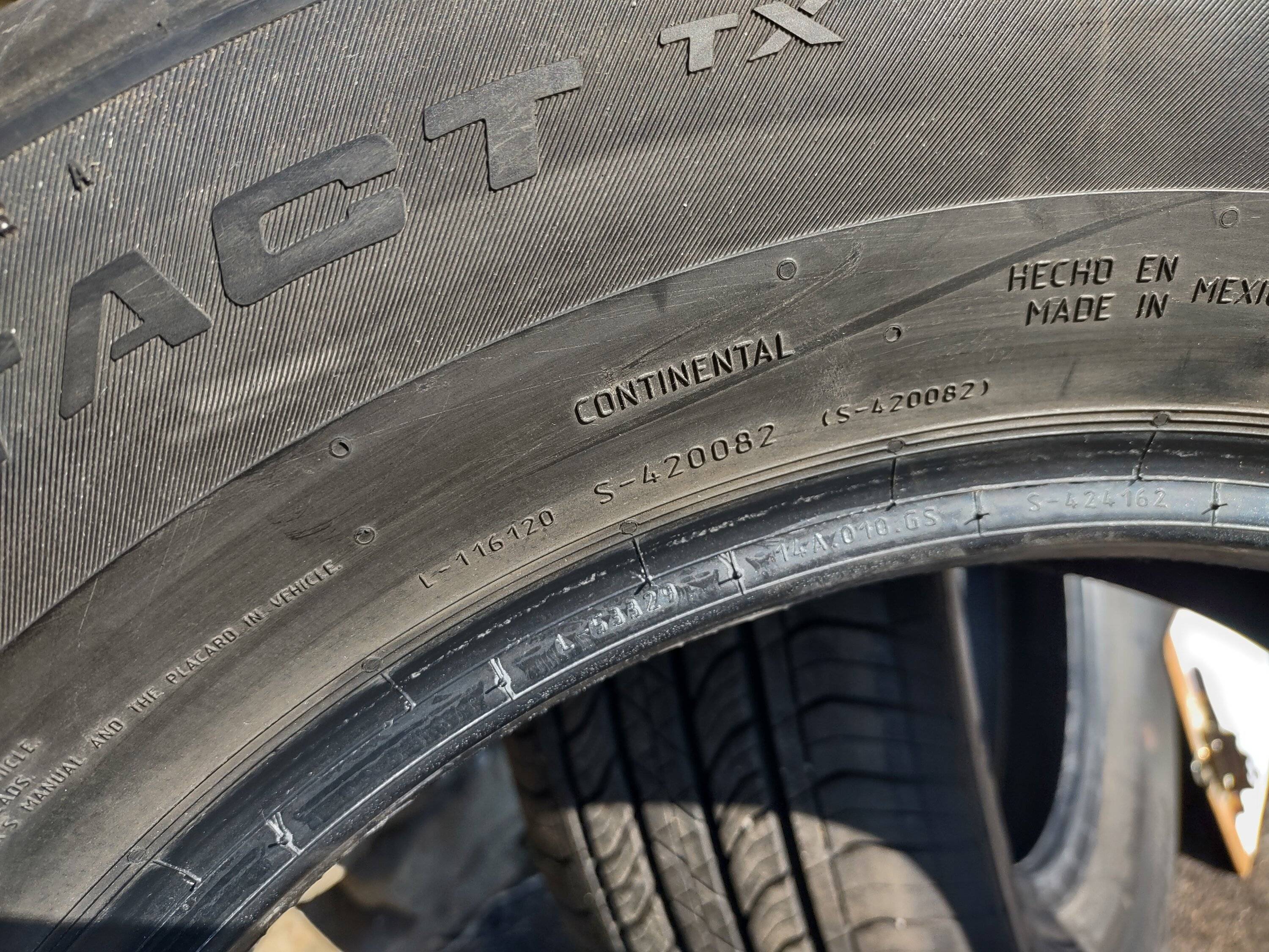 New York Four factory Continental ProContact TX 225/65R17 tires, about 1000 miles on them