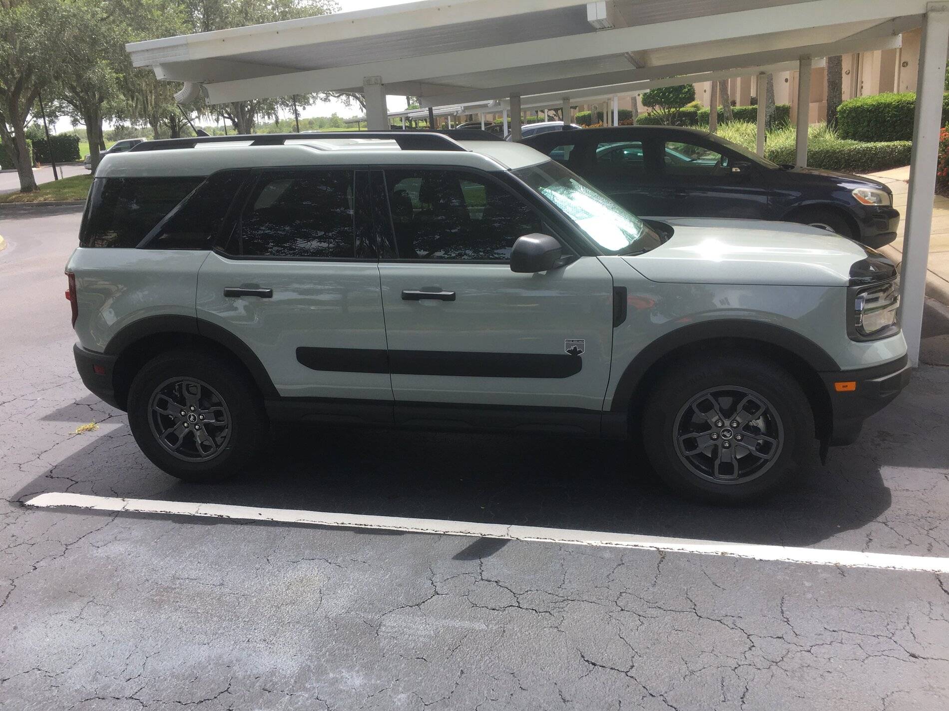 Body side moldings installed today. More PITA than installing the bug