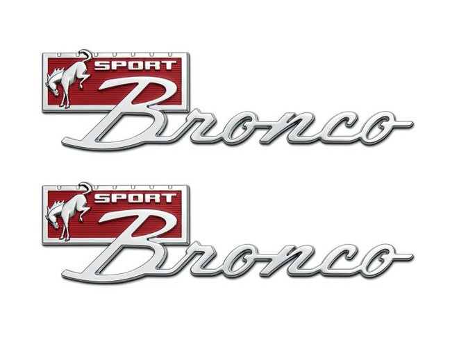 Ford Bronco Sport Heritage Bronco Sport Script Fender Badge Kit now available M-1447-BSPRT