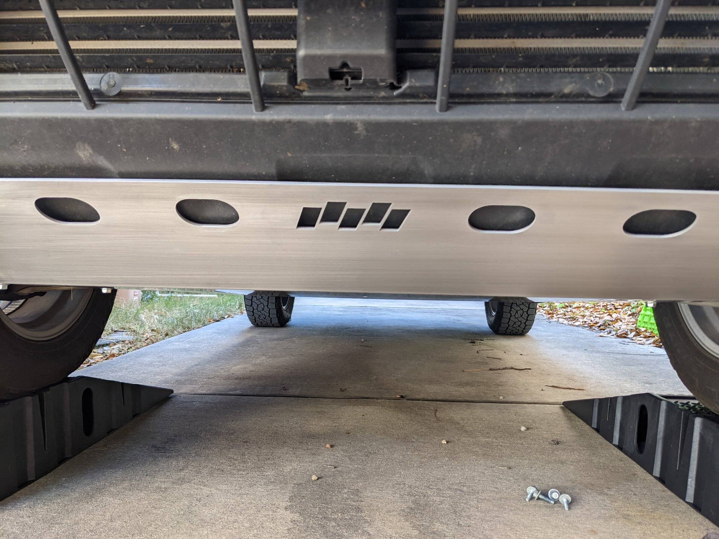 Ford Bronco Sport Rally Innovations light bar and skid plate installed on Bronco Sport PXL_20220205_175416822