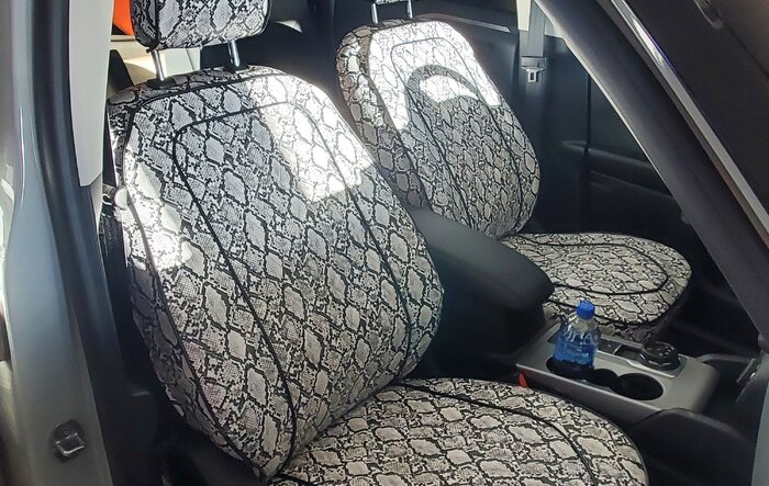 My DIY Custom Seat Covers installed in Bronco Sport Big Bend 🐍