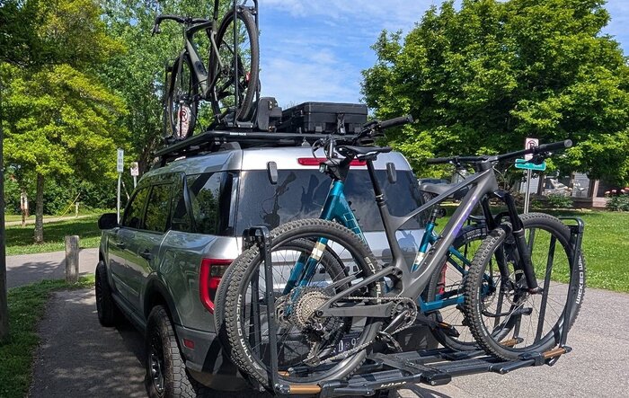Built out for biking, hiking and camping adventures.