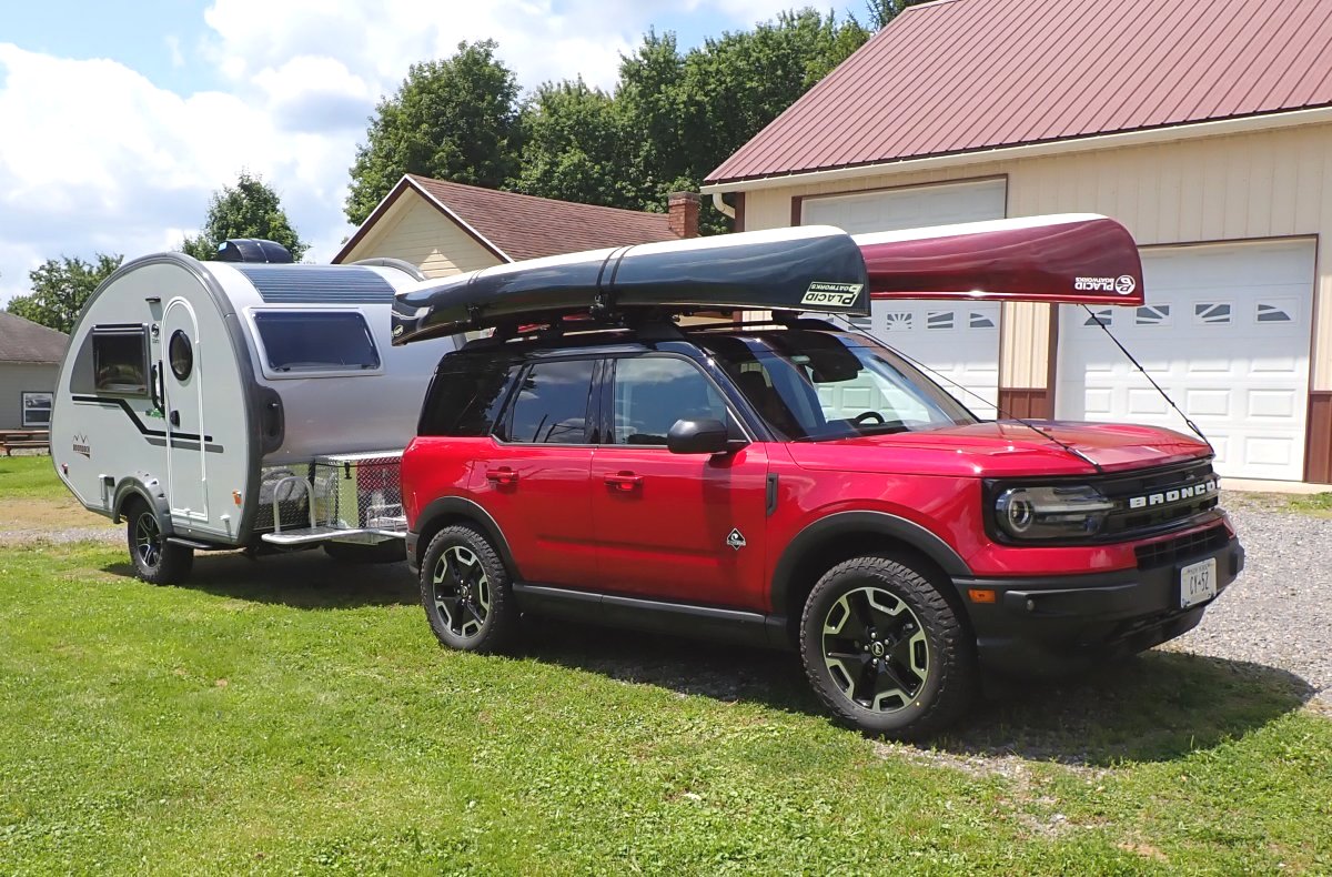 I love it when a plan comes together... Bronco Sport + solo canoes