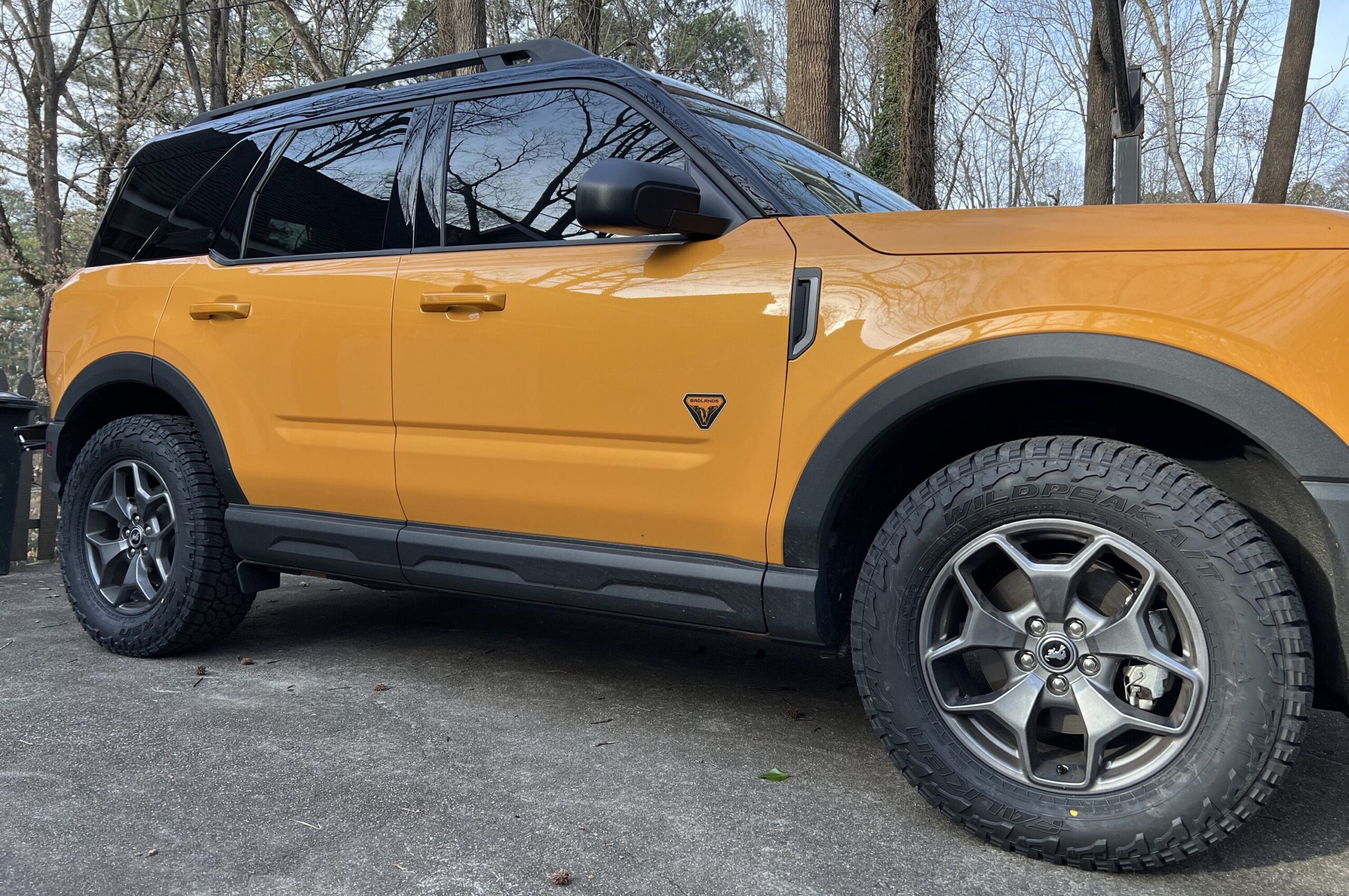 Installed Falken Wildpeak 245/65/17s on the Badlands today no rub